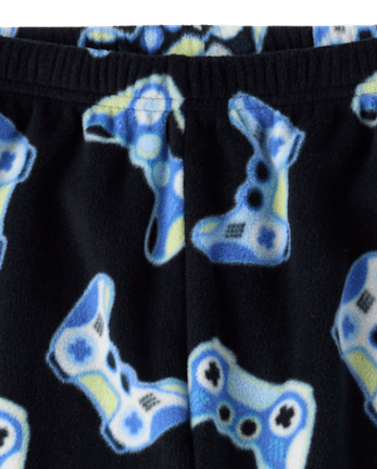 Boys Video Game Dream Fleece Pajama Pants - BLACK