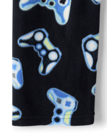 Boys Video Game Dream Fleece Pajama Pants - BLACK