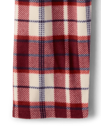 Boys Plaid Dream Fleece Pajama Pants - REDWOOD