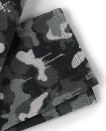 Boys Next Level Camo Pajamas - BLACK