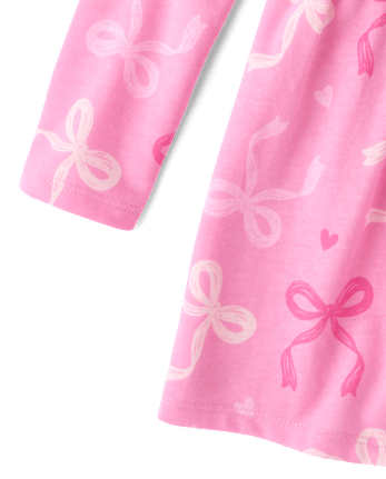 Baby And Toddler Girls Print Everyday Dress - YREKA PINK