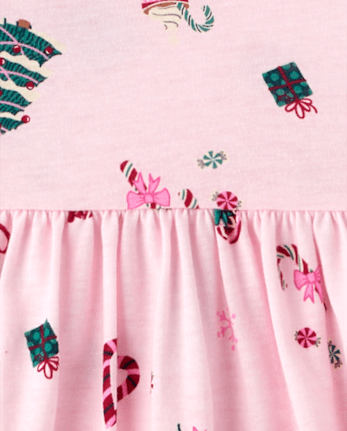 Baby And Toddler Girls Print Everyday Dress - ROSE MIST