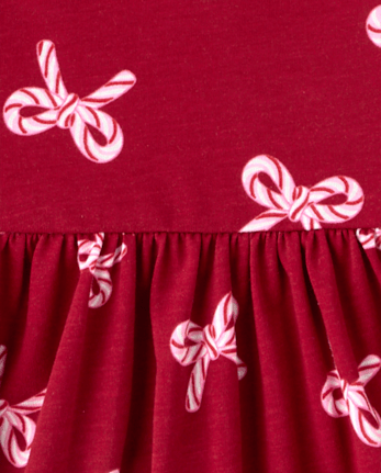 Baby And Toddler Girls Print Everyday Dress - RED OCHRE
