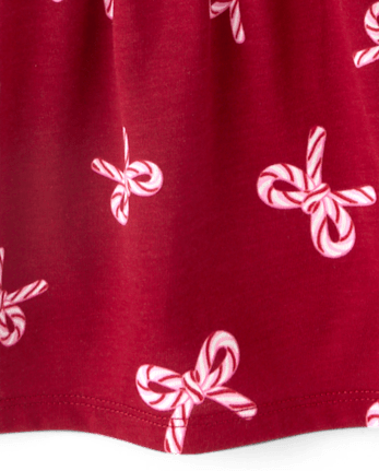 Baby And Toddler Girls Print Everyday Dress - RED OCHRE
