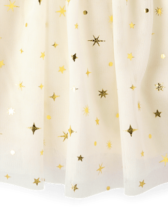 Toddler Girls Glitter Tutu Dress - FAIR IVORY