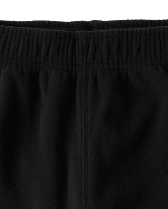Pantalon de survêtement en microfibre polaire pour garçon - BLACK
