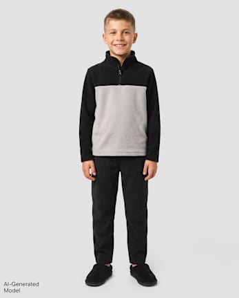 Boys Microfleece Sweatpants - BLACK