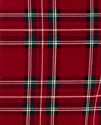 Toddler Girls Plaid Bow 2-Piece Outfit Set - RED OCHRE