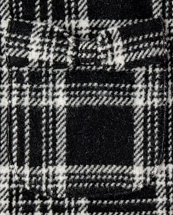 Toddler Girls Plaid Jumper 2-Piece Outfit Set - BLACK