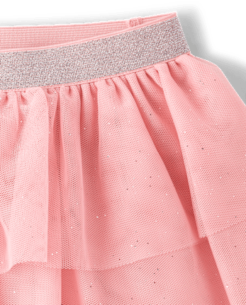 Toddler Girls Glitter Mesh Tiered Tutu Skirt - COSMIC RAYS