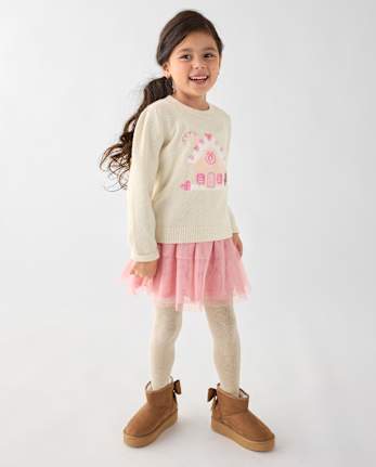 Toddler Girls Glitter Mesh Tiered Tutu Skirt - COSMIC RAYS