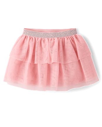 Toddler Girls Glitter Mesh Tiered Tutu Skirt - COSMIC RAYS