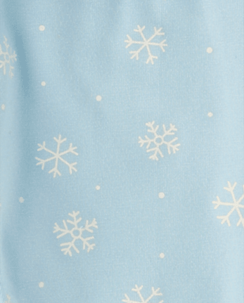 Baby Girls Applique Glitter Snowflake 2-Piece Playwear Set - BLUE AIR