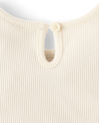 Baby Girls Sueded Rib Tutu Dress - FAIR IVORY 1