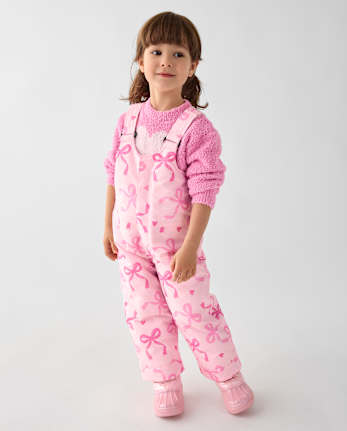 Bavoir de neige à nœud pour petites filles - ROSE MIST