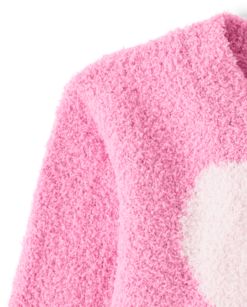 Toddler Girls Intarsia Sweater - PERFECTLY PINK