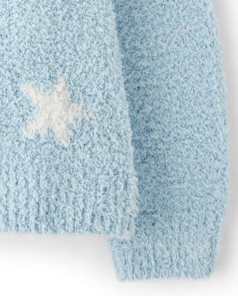 Toddler Girls Intarsia Sweater - BLUE AIR