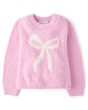 Toddler Girls Intarsia Sweater - LACE PINK CL