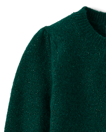 Toddler Girls Intarsia Sweater - BALT GREEN