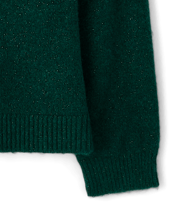 Toddler Girls Intarsia Sweater - BALT GREEN
