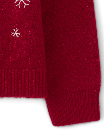 Pull en jacquard pour petites filles - RED OCHRE
