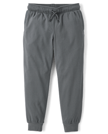 Boys Cozy Stretch Microfleece Jogger Pants - CHALKBOARD