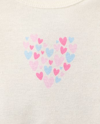 Baby Girls Heart Bodysuit 4-Pack - FAIR IVORY