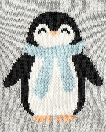 Baby Boys Intarsia Penguin 2-Piece Playwear Set - H/T MIST