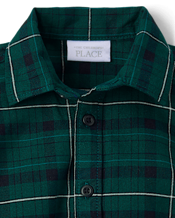 Baby Boys Dad And Me Plaid 2-Piece Outfit Set - BALT GREEN