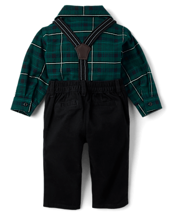 Baby Boys Dad And Me Plaid 2-Piece Outfit Set - BALT GREEN