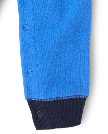 Baby Boys Colorblock French Terry Henley Romper