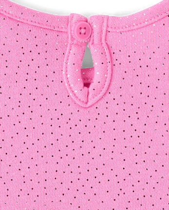 Baby Girls Foil Polka Dot 2-Piece Playwear Set - PERFECTLY PINK