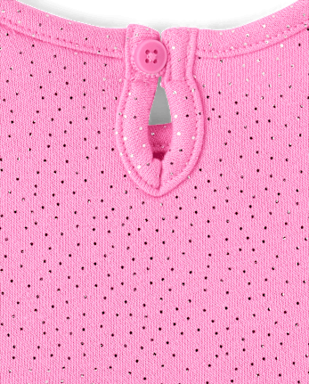 Baby Girls Foil Polka Dot 2-Piece Playwear Set - PERFECTLY PINK