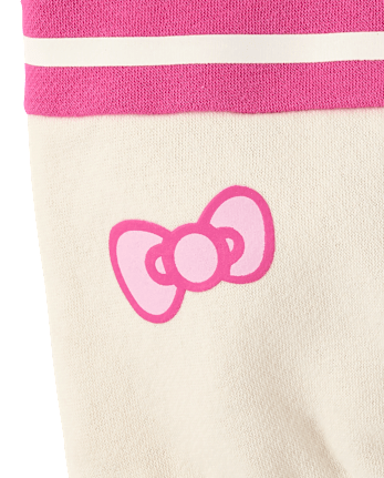 Toddler Girls Hello Kitty® Puff Print Colorblock Premium Fleece Sweatshirt - FAIR IVORY