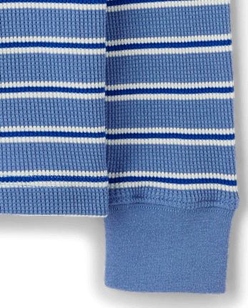 Boys Striped Thermal Top - SAPPHIRE ICE CL
