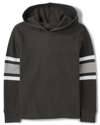 Boys Colorblock Thermal Hooded Top - MOTOROIL