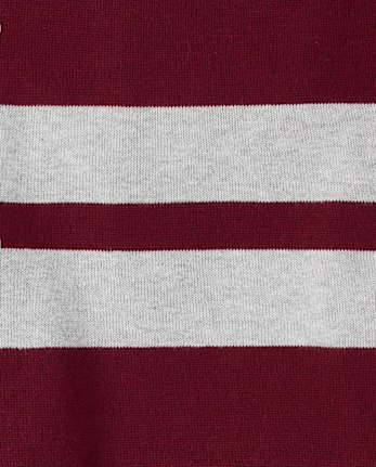 Boys Colorblock Striped Sweater - REDWOOD