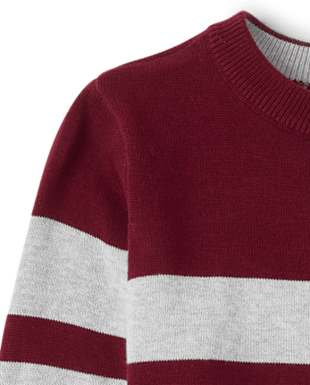 Pull rayé colorblock pour garçon - REDWOOD