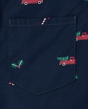 \Chemise boutonnée en popeline de Noël pour garçon\ - TIDAL