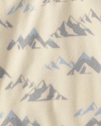 Boys Print Microfleece Quarter Zip Pullover - HAY STACK