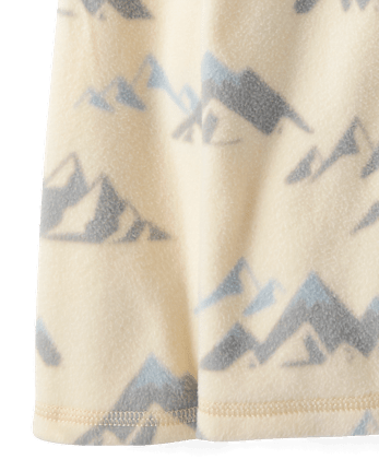 Boys Print Microfleece Quarter Zip Pullover - HAY STACK