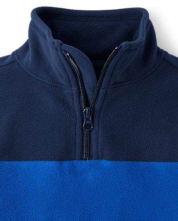 Boys Colorblock Microfleece Quarter Zip Pullover - TIDAL
