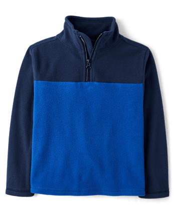 Boys Colorblock Microfleece Quarter Zip Pullover - TIDAL