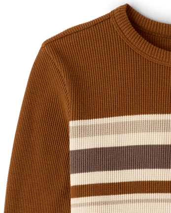 Boys Colorblock Thermal Top - HAY STACK