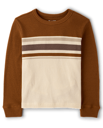 Boys Colorblock Thermal Top - HAY STACK