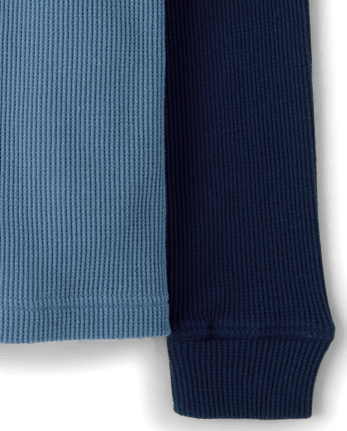 Boys Colorblock Thermal Top - SHADOW BLUE
