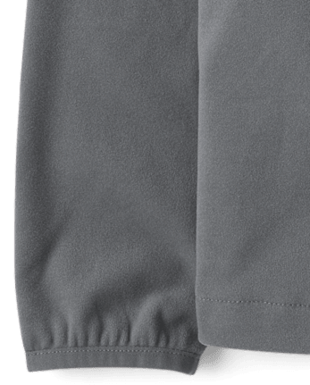 Boys Cozy Stretch Microfleece Zip Up Hoodie - CHALKBOARD
