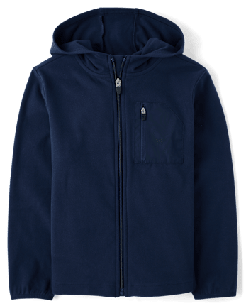 Boys Cozy Stretch Microfleece Zip Up Hoodie - TIDAL