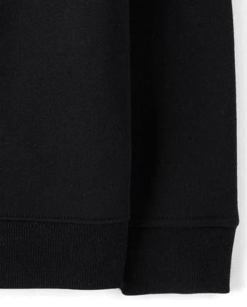 Boys Embellished Premium Fleece Sweatshirt - BLACK