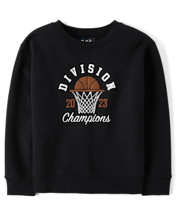 Boys Embellished Premium Fleece Sweatshirt - BLACK